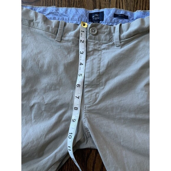 J Crew Driggs Flex Chino Pants Mens Size 32 x 32 Solid Beige Slim Leg Office - Picture 7 of 9